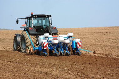 Planting the spring crops clipart