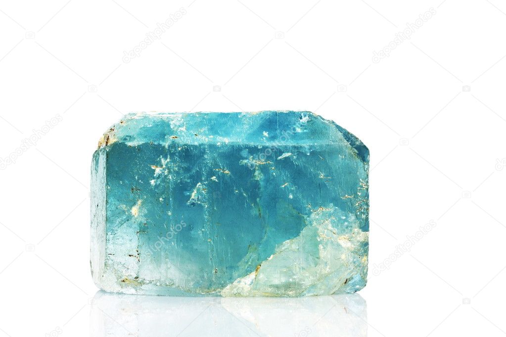 Natural blue topaz crystal