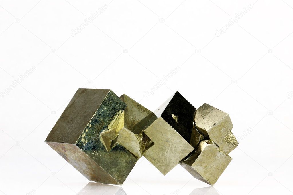 Pyrite crystal group