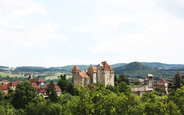 Mittelalterliches Dorf von curemonte Stockfoto