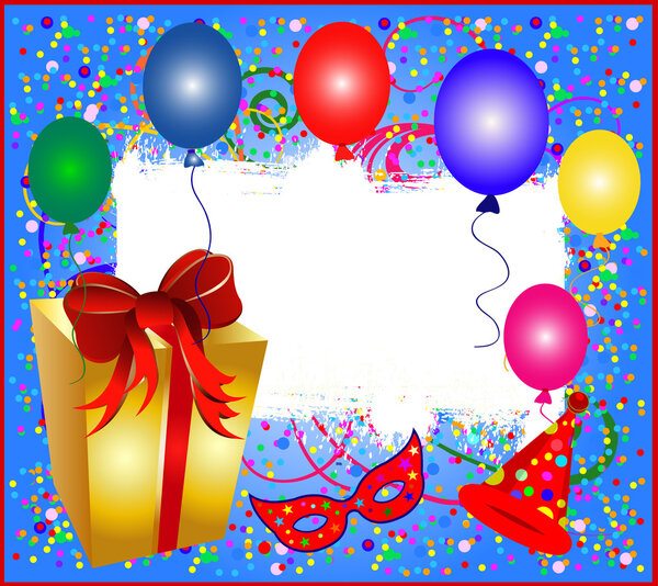 Colorful party background with balloons