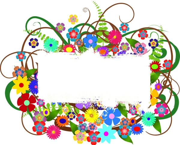 Floral blank banner — Stock Photo, Image