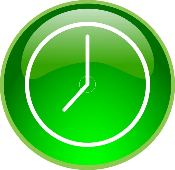 Bouton temps vert — Image vectorielle