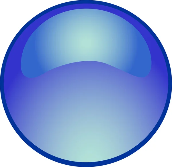 Boş mavi düğme — Stok Vektör