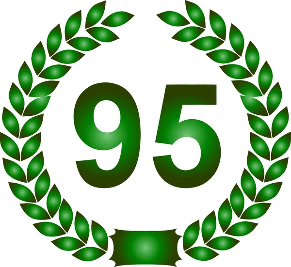 녹색 월계관 95 년 — 스톡 사진