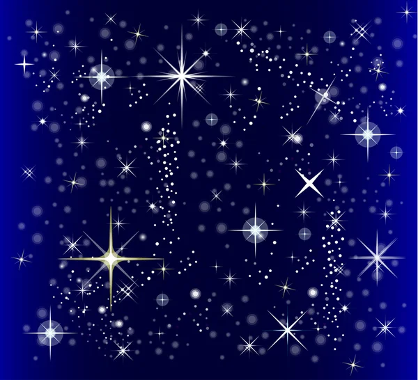 Azul escuro skye e estrela de fundo — Fotografia de Stock