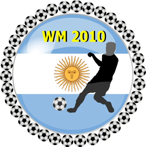 世界選手権ボタン アルゼンチン — ストック写真