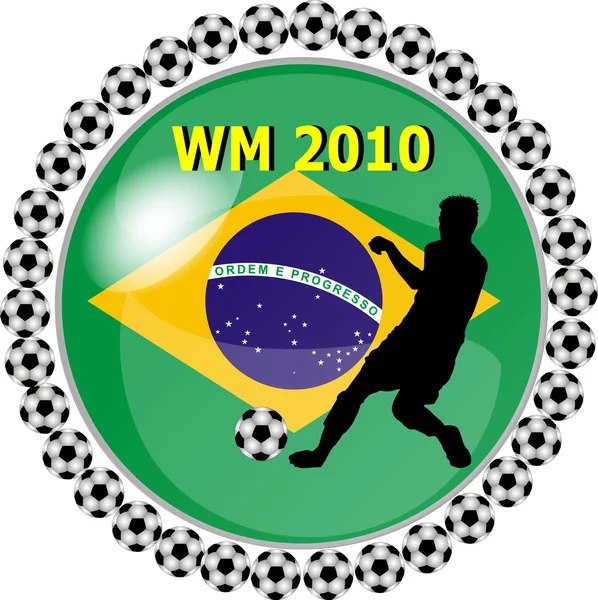 Campionato del mondo pulsante Brasile — Foto Stock