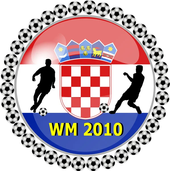 WM-Knopf Kroatien — Stockfoto