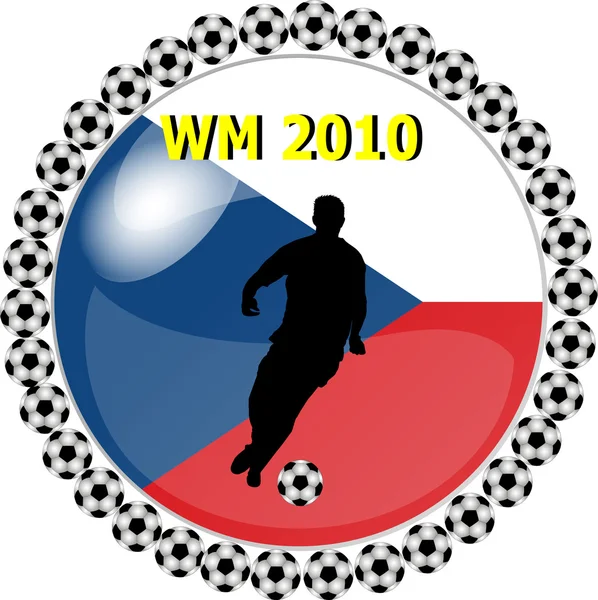 Mistrzostwa świata przycisk Czeskiej republik — Zdjęcie stockowe