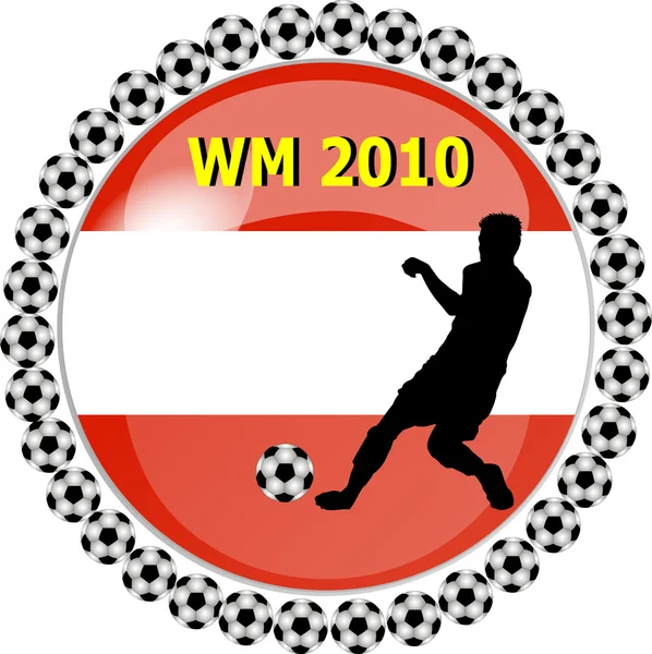 Austria przycisk Mistrzostwa świata — Zdjęcie stockowe