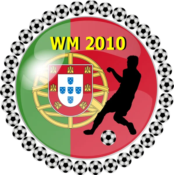 Portugalia przycisk Mistrzostwa świata — Zdjęcie stockowe