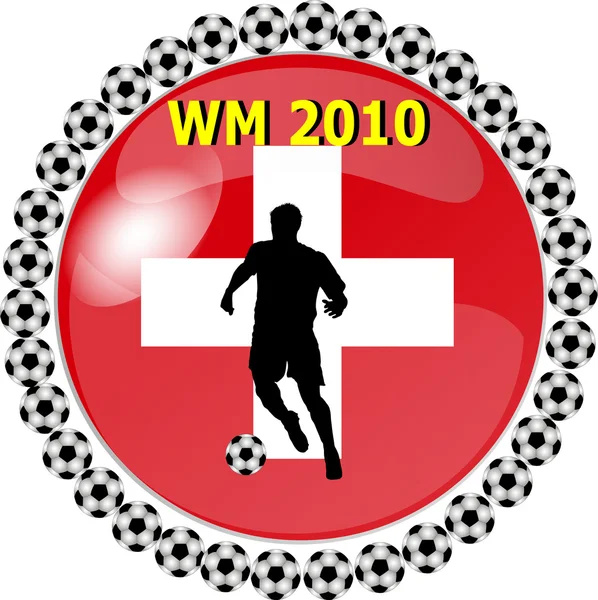 Szwajcaria przycisk Mistrzostwa świata — Zdjęcie stockowe