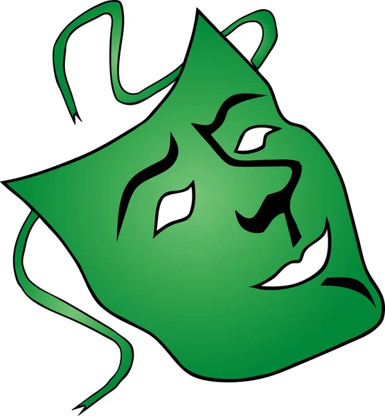 Green carnival mask — Stock Photo, Image