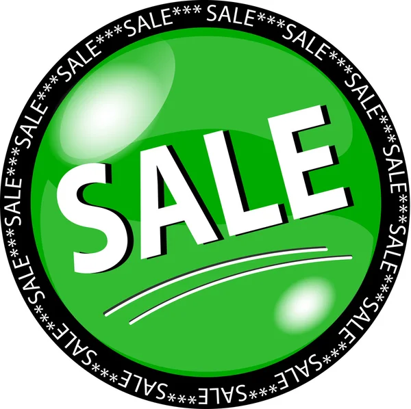 stock image Green sale button