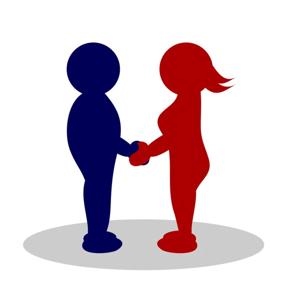 Clipart couple .- man and woman — Stock Photo, Image