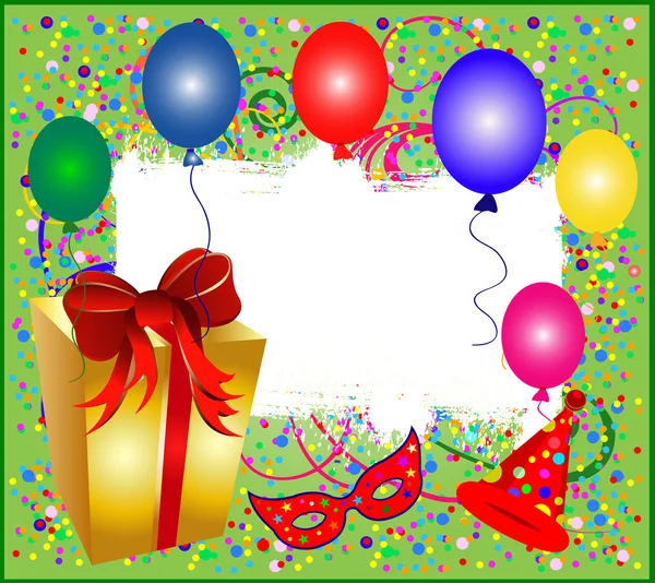 Kleurrijke partij achtergrond met ballonnen — Stockfoto