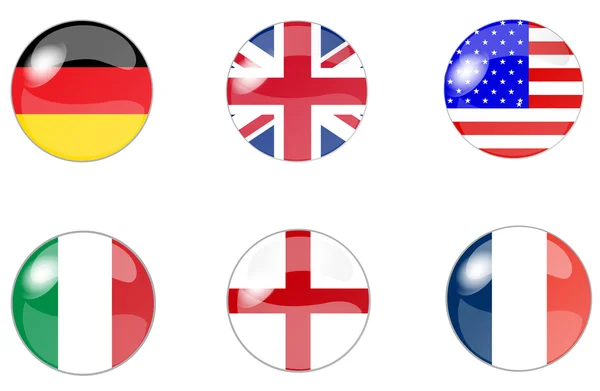 Set button flags 6 — Stock Photo, Image