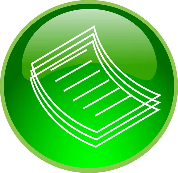 Yeşil dosya düğmesi — Stok fotoğraf