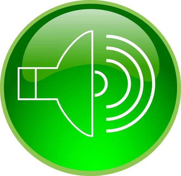 Pulsante audio verde — Foto Stock