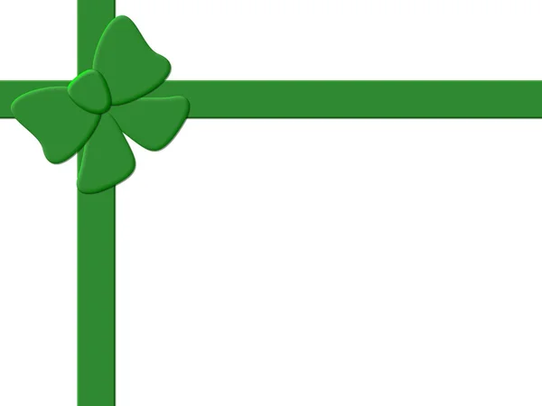 Green Ribbon on white background — Stock Photo, Image