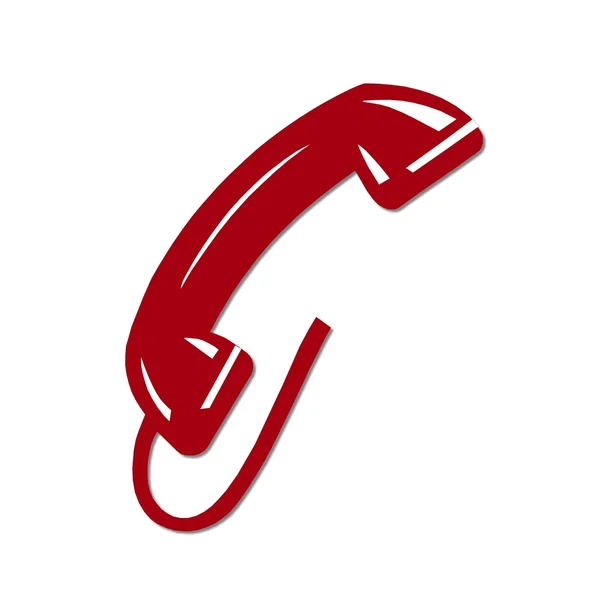 Telefonní sluchátko červený — Stock fotografie