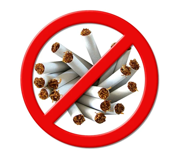 Заборона знак сигарети — стокове фото