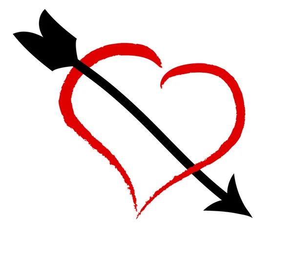 Сердце и стрелы — стоковый вектор