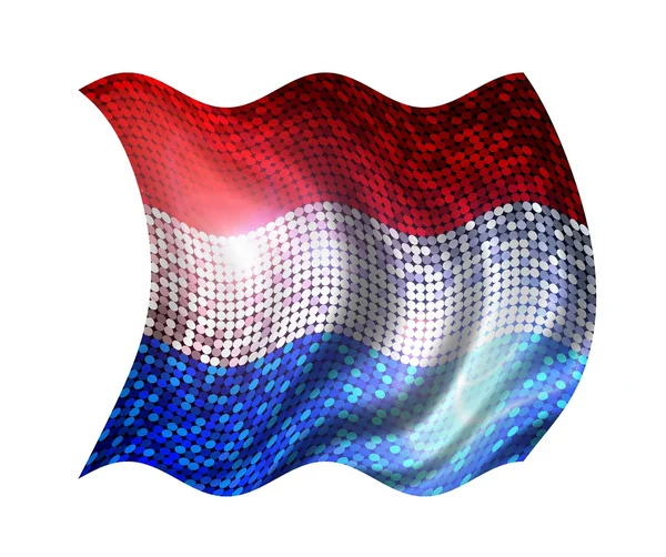 Hollandia csillogó zászlaja — Stock Fotó