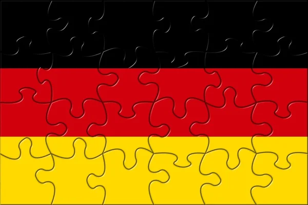 Pussel flagga Tyskland — Stockfoto