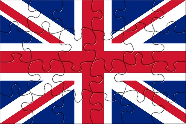 Puzzle Bandeira United Kindom — Fotografia de Stock