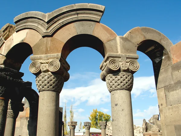 stock image Zvartnots temple ruins,armenia