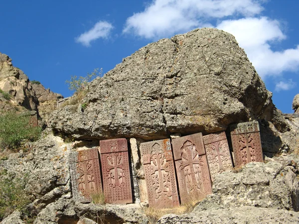 Pedra cruzada medieval, armenia — Fotografia de Stock