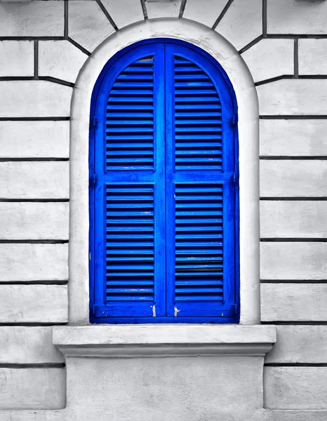 Blauwe venster — Stockfoto