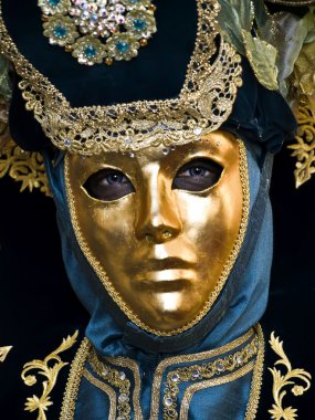 Venetian style masks and costumes clipart