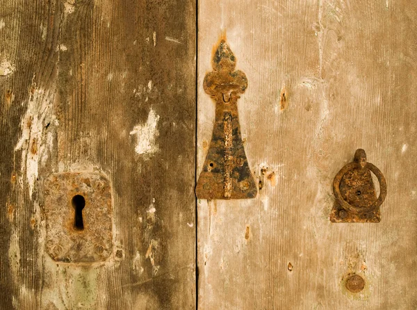 Eski kapı bağlantı parçaları — Stok fotoğraf