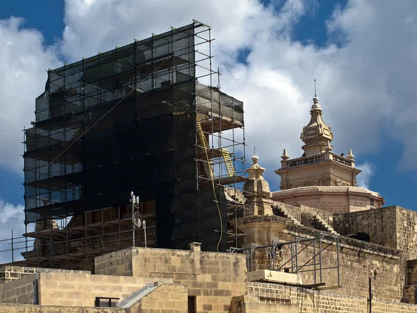 Gozo καθεδρικός αποκατάσταση — Φωτογραφία Αρχείου