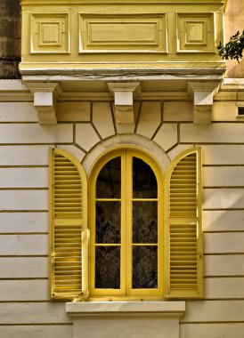 Yellow Louvered WIndow clipart