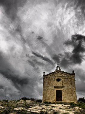 Chapel and Clouds clipart