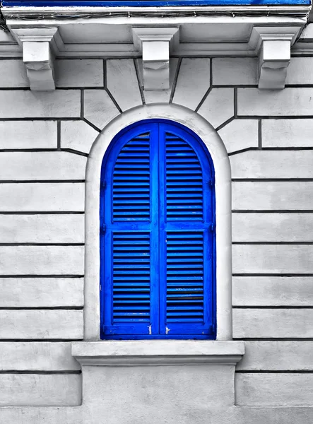 Modré okno — Stock fotografie