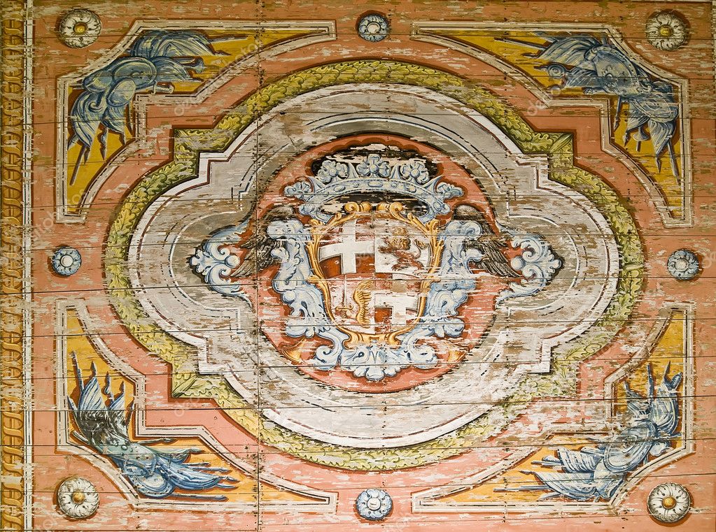 Fresco of Knights of St John Emblem — Stock Photo © PhotoWorks #2268049