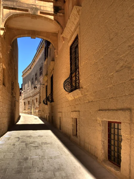 Вулиця місті Mdina — стокове фото