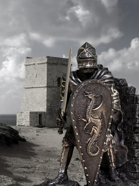 Şövalyeler ve zırh — Stok fotoğraf