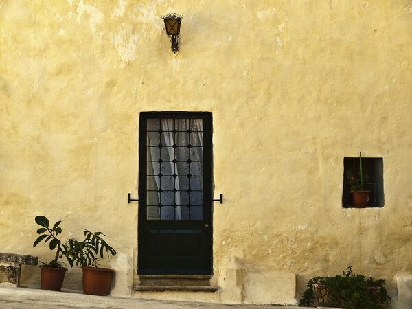 Typical facade of an old Maltese house of character