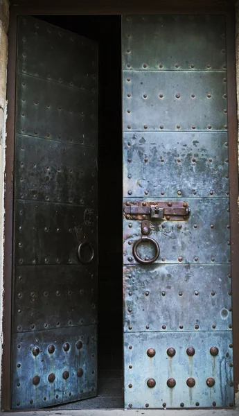 Närbild av antika dörrar — Stockfoto