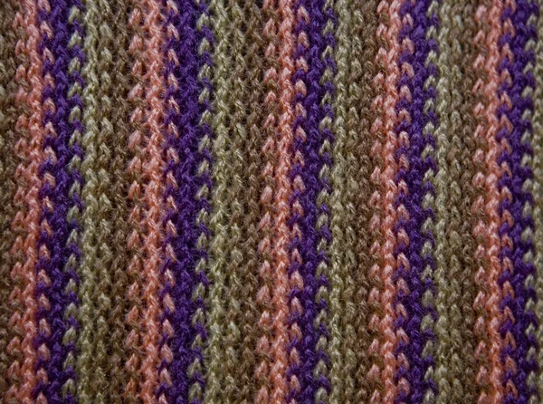 Striped woolen weaving — Stock Photo, Image