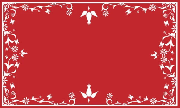 Kırmızı düğün kartı — Stok Vektör