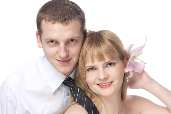Mooie jonge paar, man en vrouw — Stockfoto