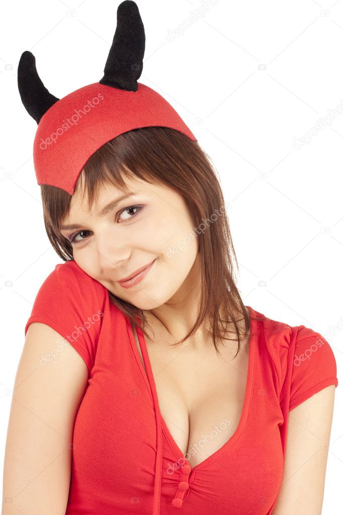 Picture of a girl in a devil costume