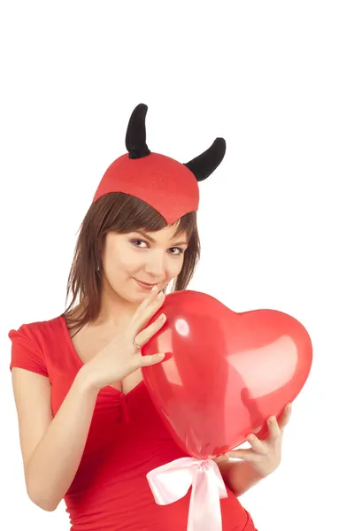 Picture of a girl in a devil costume — Stock Photo, Image